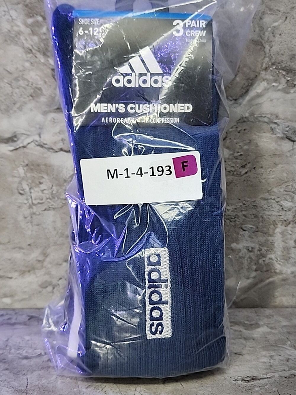 Adidas Mens Crew Socks 3 Pack Aeroready Cushioned Compression Athletic Shoe 6-12